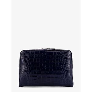 Tom Ford Men Croco Print Leather Laptop Pouch